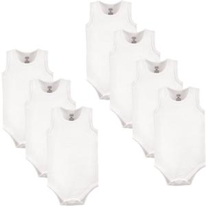 Luvable Friends Unisex Baby Cotton Sleeveless Bodysuits,  Size: 18-24 Months, 7 Pack