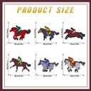 6pcs Derby Decorations Wooden Table Centerpieces Double Sided Derby Party Supplies Horse Party Table Decorations for Horse Racing Festival Tiered Tray Decor Supplies