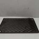 Lodge Reversible Cast Iron Grill/Griddle  9.5 x 16.75 Inch Pre-Seasoned Cooking Surface  Flat & Ribbed Sides  Use on Stove, Grill, or Campfire  Made in the USA  Heavy-Duty, Black