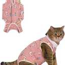 ANWA Cat Recovery Suit, Breathable Cat Onesie After Surgery, Kitten Surgery Recovery Suit, Female Abdominal Wounds M