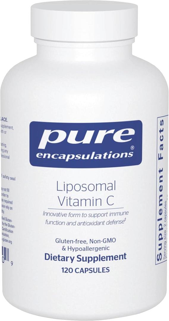 Pure Encapsulations Liposomal Vitamin C - Immune Support Supplement* - Antioxidant Nourishment - Daily Vitamin - Non-GMO & Gluten Free - 120 Capsules Exp: 10-27