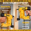18 Gauge Cordless Brad Nailer & Staple Gun for De Walt 20V MAX Battery(No Battery), 2 in 1 Electric Nail Gun with 1000 Brad Nails and 1000 Staples for Home Improvement, DIY and Woodworking
