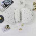 Pregnancy Pillow for Side Sleeper, Double Wedge Maternity Pillow with Belly, Waist & Back Support, Detachable Pillowcase, Removable Filling, Easy to Wash, White Dot (White-grey)