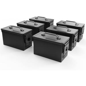 HARDROCK Metal Ammo Can, Ammo Box (50cal *6, Black)