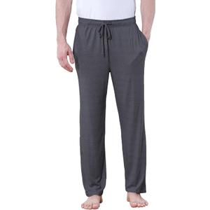 DITOK Men's Lightweight Pajama Pants Soft Lounge Sleep Joggers Adjustable Drawstring & Pockets All-Season Sleepwear (01 Dark Grey)