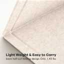 Lightomorrow Bulletin Board, 36 x 24 inches Felt Board - Decorative Pin Board, Cork Board Alternative for Wall, 3' x 2' Foldable Self-Adhesive Vision Board Prayer Board with 20 Pushpins - Oatmeal