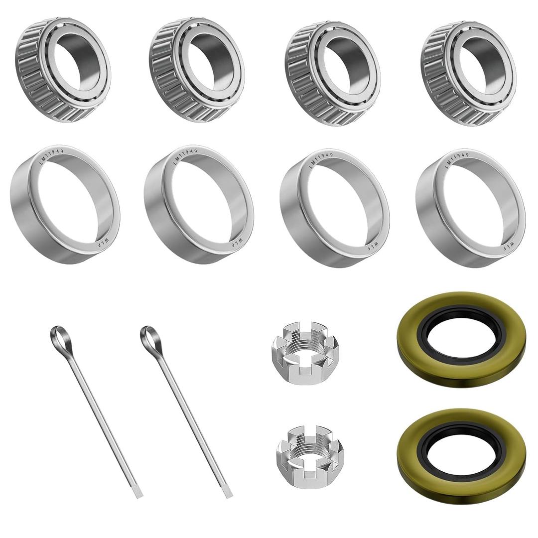 Front Wheel Bearing Hub Rebuild Kit for Club Car DS, Carryall, OEM#1013135,1011393 (2 Set)