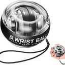 JIN BD Wrist Trainer Ball Auto-Start Gyroscopic Forearm Exerciser Gyro Ball for Strengthen Arms, Fingers, Bones and MusclesBlack Wrist Ball (No Light)