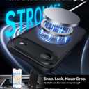 Magnetic Shockproof for iPhone 17 Air Case,[Camera Protection][Compatible with Magsafe][Non-Slip][Mil-Grade Protection] Slim Anti-Yellowing Translucent Matte Phone Case for iPhone 17 Air,Black