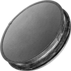 4 Inch Duct End Cap with Rubber Gasket - Galvanized Steel Round Vent Cover for Outdoor and Indoor Use  Pipe Cover  Steel Plug for Dryer Ducts and Pipes  End Cap for HVAC Systems