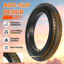 2pcs 20x4 Fat Bike Tire, High-Performance Bike Replacement for MTB and Ebikes, Wear-Resistant Folding Bicycle Tires, All-Terrain High-Density for Mountain Bike E-Bike