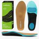 OrthoComfoot Plantar Fasciitis Orthotic Insoles - Comfortable High Arch Support Inserts for Women & Men, 220+lbs Heavy Duty Cushion Pain Relief Shoe Insole for Flat Feet - Arch Pain - Heel Pain -Work