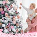 30 Pcs Pink Christmas Gingerbread Hanging Ornaments Pastel Gingerbread Ornaments Candy and House Soft PVC Christmas Tree Wall Hanging Decoration for Xmas Party Office Home Decor Winter