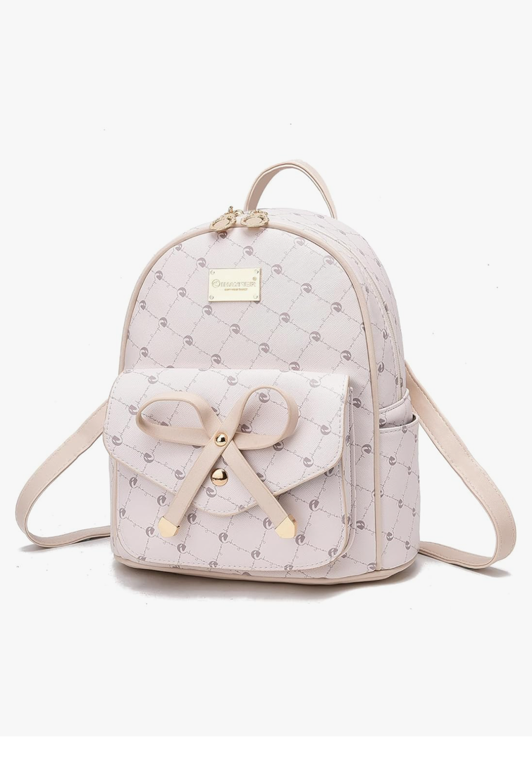 IHAYNER Girls Bowknot Cute Leather Backpack Mini Backpack Purse for Women
