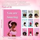 20 Pcs Black Girl Journal Mini Black Women Notebooks African American Inspirational Notebook Lined Pocket Notepad Motivational Gifts for Students Teachers Nurse Writing Composition School Office