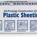 626033 Construction Plastic Sheeting 10' Width X 100' Length X 6 mil Thick, Clear, 1 Count
