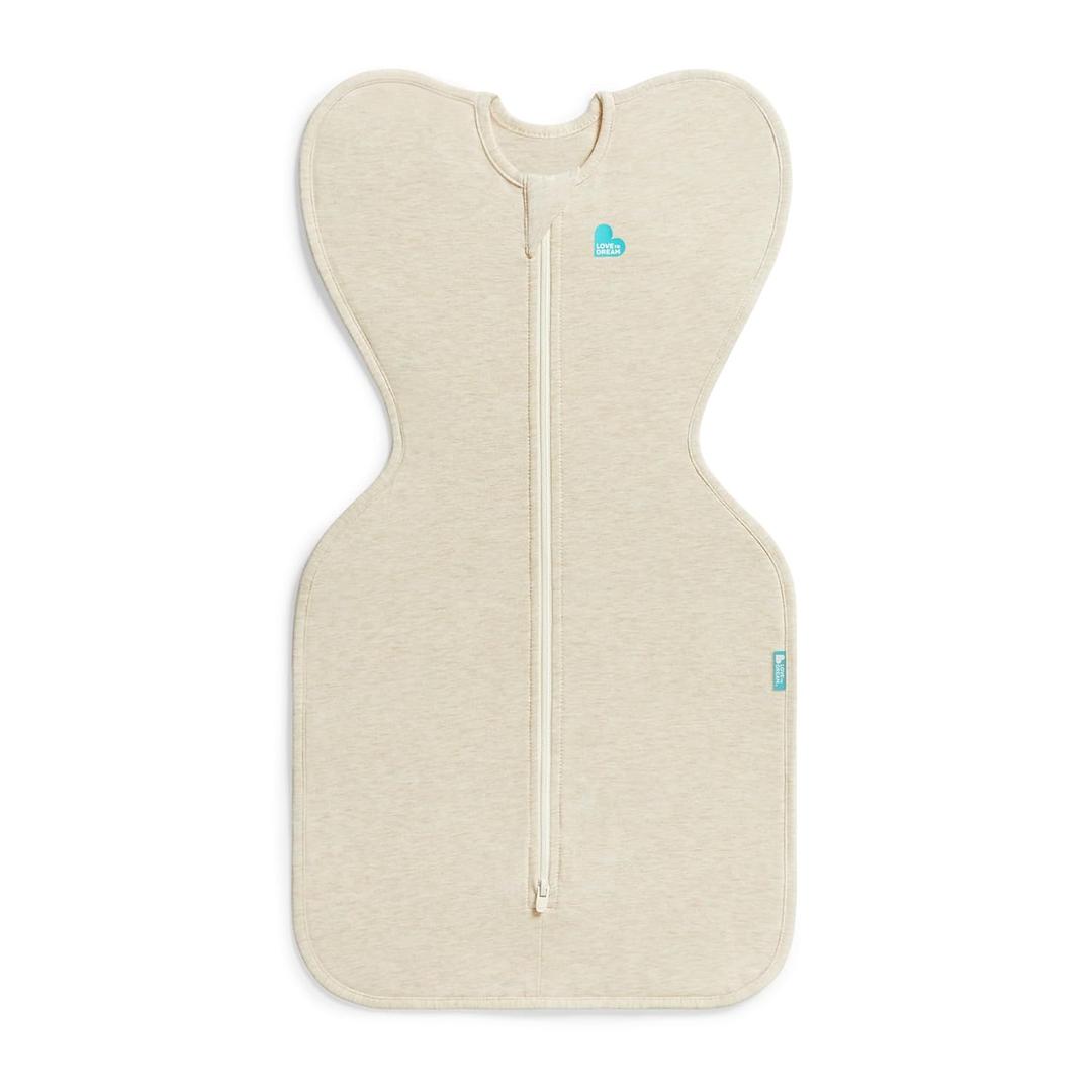 Love to Dream Swaddle UP, Sleep Sack 0-3 Months, Self-Soothing, Improves Sleep, Snug Fit Helps Calm Startle Reflex, Baby Essentials Must Haves Newborn, 1.0 TOG, 8-13 lbs, Oatmeal