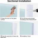 AmazerBath 5 PCS Shower Door Side Seal Strip -15.75 Inches x 5, 5 Sections Segmented Shower Installation Kit, Frameless Glass Door Seal Strip - Suitable for 1/4 Inch Glass