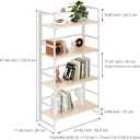 BHG Vintage Multifunctional Folding Bookshelf, No-Assembly Plant Stand Storage Rack Shelves for Home Office (White, 4-Tier)