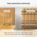 AmazerBath No Hook Shower Curtain and Liner 3-in-1, 8G Luxury Heavy Duty Clear Orange No Hook Shower Curtain Liner, 72x75 Cute EVA Bathroom Weighted Plastic Shower Curtain with 3 Heavyweight Stones