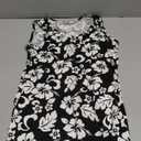 Summer Dresses for Women Sleeveless Casual Sundresses Loose Beach Cover Ups Trendy Tank Midi Sun Dress (Small, Floral 35 Black Szy)