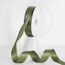 MEEDEE Moss Green Ribbon 1 Inch Moss Green Satin Ribbon Lux Satin Double Faced Satin Ribbon by 50 Yards Polyester Green Wrapping Ribbon for Crafts, Satin Weddings, Flower Bouquet, Holiday Decorating