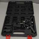 Harmonic Balancer Damper Pulley Puller Kit, Compatible with Ford GM Chrysler Cadillac Chevy Trucks Mitsubishi, Adjustable Upgraded 3-Jaw Puller for Harmonic Damper & Balancer Removal (Black Case)