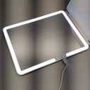 deweisn Folding Lighted Makeup Mirror with 72 LEDs 3 Colors Light Modes USB Rechargable 1800mA Batteries Portable Ultra Thin Compact Vanity Mirror Dimmable Travel Mirror