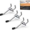 INCLY 50 Pack 2 Inch Pegboard Hooks, 1/4" Heavy Duty Peg Board Hooks Accessories with Rubber Tipped, Peg Board Tool Hangers Fit 1/4" Pegboard for Hanging Tools Garage, Craft Room, Kitchen, Store