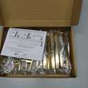 Ravinte 40 Pack Solid 3 Inch Hole Center Cruved Bar Cabinet Handles 5-3/16 Length Kitchen Cabinet Pulls Black Drawer Pulls Kitchen Hardware Champagne Bronze Dresser Pulls for Cupboard