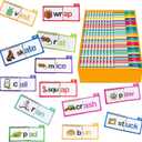 30 Read Word Families Learn to Read Flash Cards Set, Phonics and Sight Words with Activity Book, Read and Rhyme Flip Activity Book,ABC Vocabulary Flashcards Reading Games