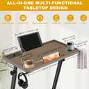 KingDolly Standing Desk for Walking Pad, Treadmill Desk with Power Socket