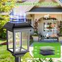 Mancra Solar Outdoor Lights Waterproof, 8 Pack Metal Glass Solar Pathway Lights Outdoor Lighting Garden Decor for Landscape Path Yard Patio Driveway (Warm White)