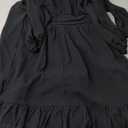 Dokotoo Womens Summer Dresses Square Neck Tie Back Lantern Sleeve Ruffle A-Line Casual Dress (Medium, 22 Black)