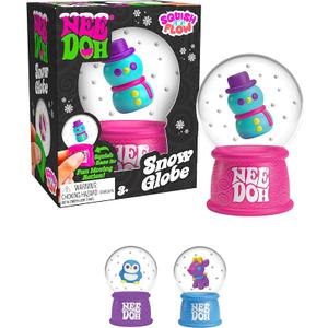 Schylling NeeDoh Squishmas Squish N' Snow Globes  Christmas Squeeze Toy  Assorted Colors  Ages 3 to Adult (Pack of 1)