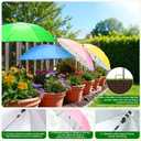 Garden Umbrellas for Plants Flowers, 4 Pack Plant Shade Umbrellas for Outdoor Plants Flowers, Plant Shade Umbrella with Stake for Potted Plants, 43.3" Height Large Plant Sun Shade Cover UV Protection