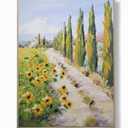 Country Sunflower Wall Art Farmhouse Flowers Field Pictures Wall Decor Abstract Nature Landscape Painting Prints 31x41