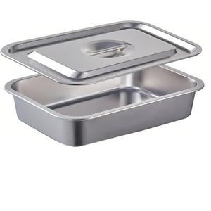 4 Inch Extra Deep Lasagna Pan with Lid, 11.6x15.6 Inch 9.2QT Large Stainless Steel Nonstick Lasagna Baking Roasting Dish Pan for Oven(L, 1 Pack)