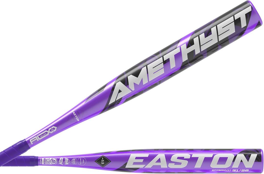 Easton | Amethyst Fastpitch Softball Bat | -11 Drop | 1 Pc. Alloy | Approved for All Fields, 30 Inch