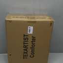 TEXARTIST Premium 2100 Series King Comforter All Season Breathable Beige Comforter Soft 4D Spiral Fiber Quilted Down Alternative Duvet Insert with Corner Tabs Luxury Hotel Style (90"x102")