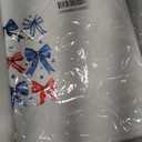 Patriotic 4th of July Kitchen Towels, Coquette Girly Red White and Blue Bow Hand Towels for Bathroom Kitchen Decorative, Independence Day Memorial Dish Tea Towels Drying Cloth, 16x24 Inch