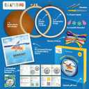 Hand Embroidery kit for Beginners .Beginner embroidery kit for adults with Stamped Embroidery Patterns. Embroidery Kits for adults.Embroidery Starter Kit. Cross Stitch Kit.Needlepoin kit Goldfish
