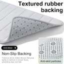 Memory Bath Mat Rug, 23.6x15.7 Inches, Comfortable, Soft, Non-Slip, Super Absorbent, Quick Drying Bathroom Rug for Floor, Tub & Shower, Machine Washable, Thick1 Piece- Striped Gray (1'4" x 1'11" (Rectangular))