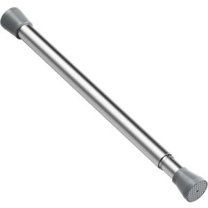Tension Rod for Windows 17-26 Inch - 7/8" Diameter Silver Spring Curtain Rod, No Drilling, Adjustable & Expandable - Perfect for Window, Doorway, Closet, Kitchen