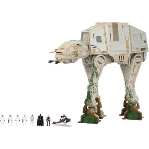 Star Wars Micro Galaxy Squadron at-at Walker (Endor) 10-Inch Vehicle with Lights, Sounds, Action Zones, and Accessories (Toys for Kids Ages 8 and Up)