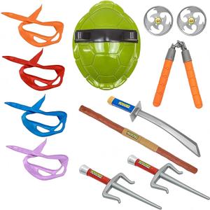 Turtle Shell Superhero Cosplay Costume Props Backpack Eye Mask Boys and Girls Toys for Birthday Party Carnival Halloween Christmas Gifts