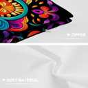 Shrahala Colorful Mandala Decorative Throw Pillow Cover, Vibrant Floral Pattern Lumbar Pillowcase Blended Double-Sided No Inserts for Bedroom Living Room Set of 2 (12 X 20 in)