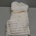 FY FIBER HOUSE Throw Blanket for Couch Soft Warm Fuzzy Twin Size Blankets for Sofa All Season Use, 60x80 Inches, White