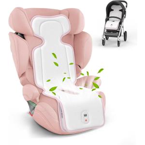 Baby Stroller Cooling Pad, Car Seat Cooler with 2 Built-in Blower Fan| 10h max Runtime & 10000mAh Battery | 3-Speed Adjustable & Breathable 3D Mesh, Carseat Cushion, Baby Essentials in Summer (Pink)