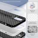 Compatible with iPhone 15 Case, with Polka Dot Aesthetics Design Simple Case for Women Girl, Cute Fashion Soft TPU Slim Protection Phone Case for iPhone 15 6.1'' - Black